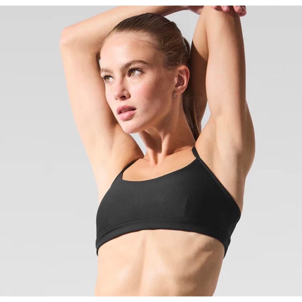 ALO Yoga Airlift Intrigue Bra M Black Gym Sportsbra Workout Running